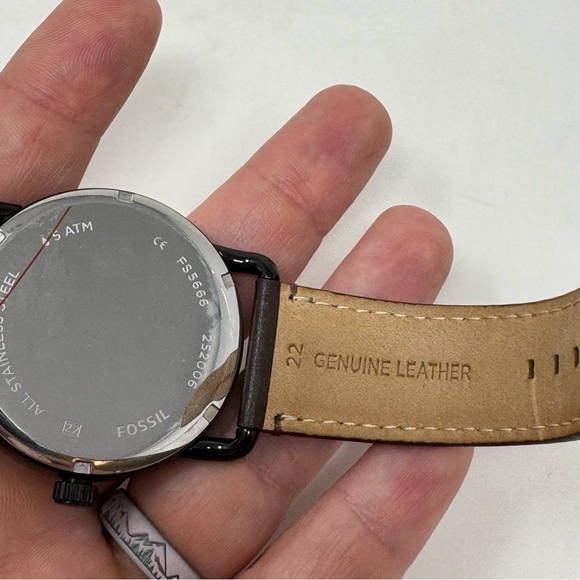 NWOT Fossil Mens Copeland 42mm Three-Hand Brown Leather Watch FS5666 w/ Box - Picture 6 of 8